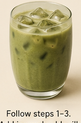 Iced Moka matcha coffee